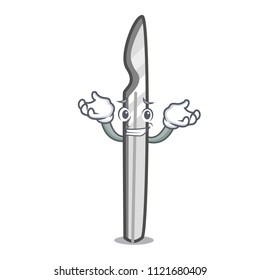 Grinning scalpel character cartoon style