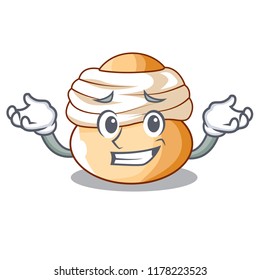 Grinning semla sweet cream easter buns character