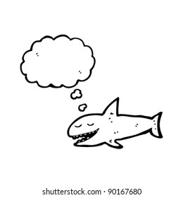 caricatura de tiburón sonriente