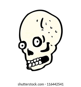 grinning skull cartoon
