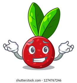 Grinning sliced fruit yangmei on character plate