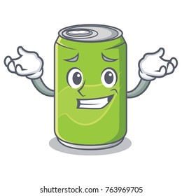 Grinning soft drink character cartoon