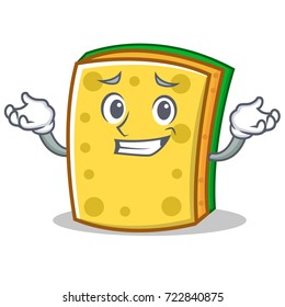 Grinning sponge cartoon character funny