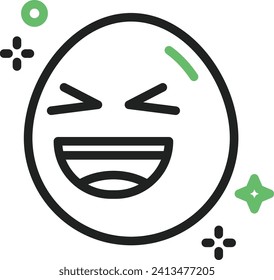 Grinning Squinting Face icon vector image. Suitable for mobile application web application and print media.
