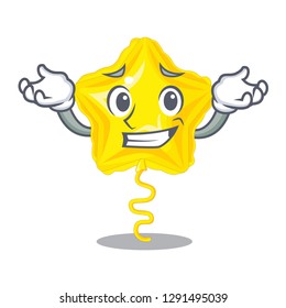Grinning stars ballon isolated in the character