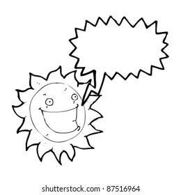 grinning sun cartoon