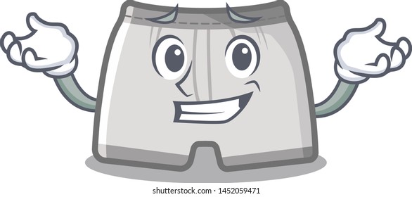 Grinning swimming trunks isolated with the mascot