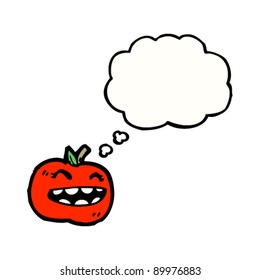 grinning tomato cartoon
