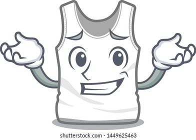 Grinning undershirt isolated with in the cartoon