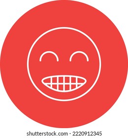 Grinning vector icon. Can be used for printing, mobile and web applications.