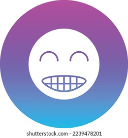 Grinning vector icon. Can be used for printing, mobile and web applications.