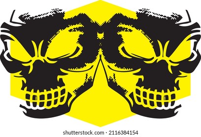 cabezal de cráneo vectorial de sondeo para logotipo