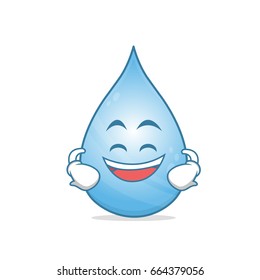 Grinning water cartoon character vector illustration collection