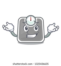 Grinning weghit cartoon scale the health room