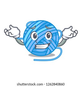 Grinning wool balls isolated on a mascot