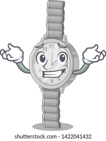 Grinning wristwatch in the a character shape