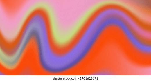 Grioovy psychedelic wave background for banner design. Retro 60s 70s psychedelic pattern. Modern wave retro abstract design.