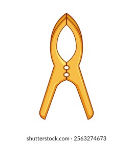 grip clothespin cartoon. line secure, hold fastener, clip hanger grip clothespin sign. isolated symbol vector illustration