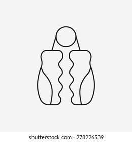 grip exerciser line icon