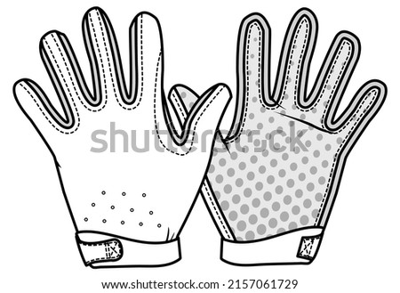 grip gloves vector illustration flat sketch