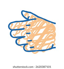 grip hand gesture doodle icon sketch vector. grip hand gesture sign. isolated symbol illustration