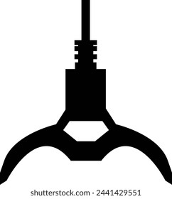 grip icon isolated on transparent background. grip vector icon from gym and fitness for web, mobile apps and ui. Grabber icons simple vector. Crane claw game. Machine robotic toy. Game reacher