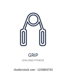 Grip icon. Grip linear symbol design from Gym and Fitness collection. Simple outline element vector illustration on white background