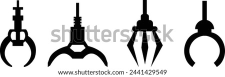 grip icon set isolated on transparent background. grip vector icon from gym and fitness for web, mobile apps and ui. Grabber icons simple vector. Crane claw game. Machine robotic toy. Game reacher