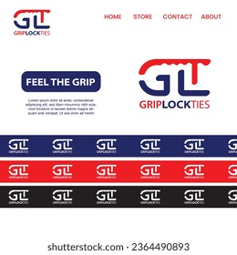 Grip Lock Ties Logo Design Idea Template