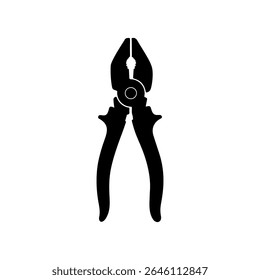 Grip pilers silhouette icon vector flat design.