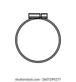 grip pipe clamp cartoon. hold stabilize, adjust align, tension pressure grip pipe clamp sign. isolated symbol vector illustration