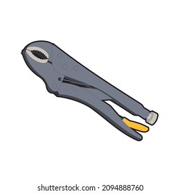 Grip Pliers Tool Illustration. Vector Image