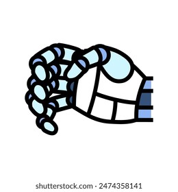 grip robot hand gesture color icon vector. grip robot hand gesture sign. isolated symbol illustration