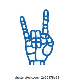 grip robot hand gesture doodle icon sketch vector. grip robot hand gesture sign. isolated symbol illustration