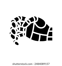 grip robot hand gesture glyph icon vector. grip robot hand gesture sign. isolated symbol illustration