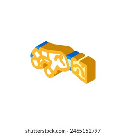 grip robot hand gesture isometric icon vector. grip robot hand gesture sign. isolated symbol illustration