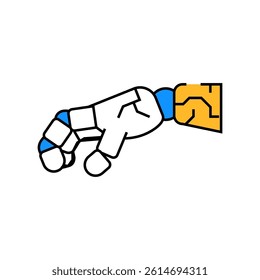 grip robot hand gesture line icon vector. grip robot hand gesture sign. isolated symbol illustration