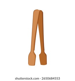 grip sugar cube tongs cartoon. stainless steel, vintage antique, elegant tea grip sugar cube tongs sign. isolated symbol vector illustration