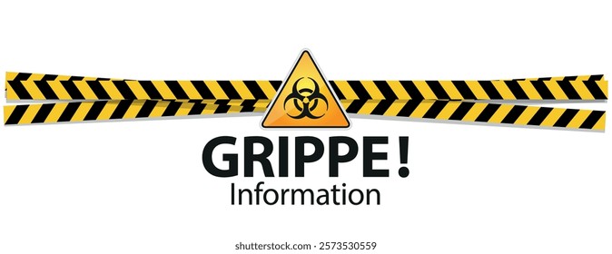 Grippe vaccination en cours, flu vaccination in progress in French