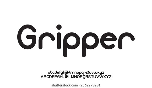 Gripper, Modern Future bold Alphabet Font Logo. Typography urban style fonts technology, sport, movie brand and logos. vector illustration
