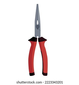 Gripping pliers on white background