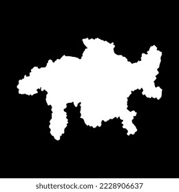 Grisons map, Cantons of Switzerland. Vector illustration.