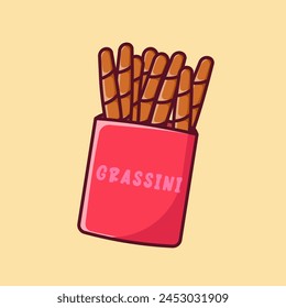 Grissin, Breadsticks Vektorillustration Symbol