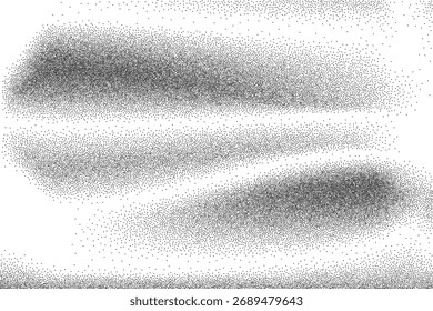 Gradiente monocromático do padrão de ruído de garra. Fundo pontilhado de grão. Textura abstrata do ponto do Grunge. Tampa de meio-tom preto e branco desbotado. Gradação de pontos. Fundo de efeito de manchas angustiadas do vetor.