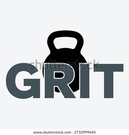 Grit slogan typography t-shirt design vector illustration for strength determination mental toughness personal growth and success motivation on a clean transparent background graphic.