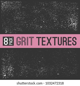 Grit textures. Grunge abstract vector elements.