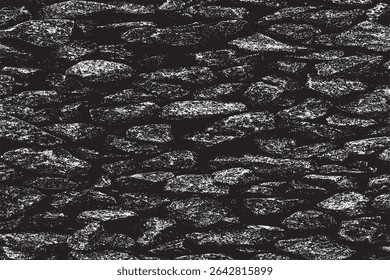 Textura de cascalho preto e branco