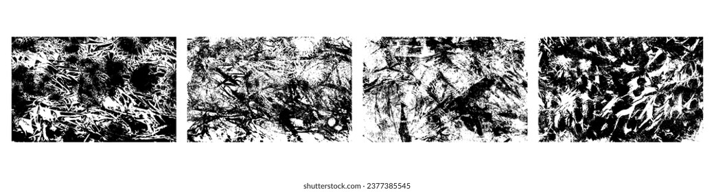 Gritziger Randhintergrund mit überlagerten alten Effekten, Vintage-Papiertexturen und rauen Stress-Elementen. Flache Vektorgrafik einzeln