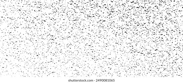 Gritty grunge gradient texture. Subtle grain overlay background. Distressed noise surface with dust, sand, particles, specks, speckles. Black and white rough dirty granule backdrop. Vector