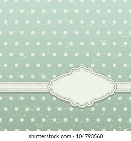 The gritty grunge retro polka dots background with place for your text. EPS 10